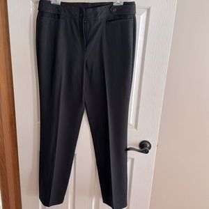 LARRY LEVINE, BKACK SLACKS, SIZE 10, WASHABLE MINIMUM CARE REQUIRED.